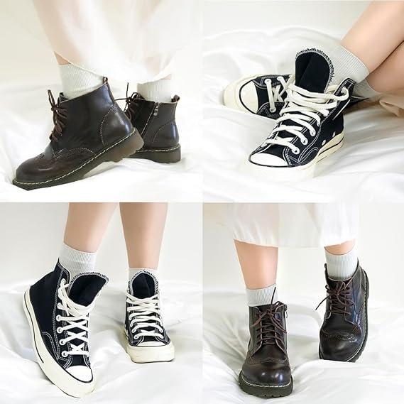 Womens Crew Socks Cute Crew Socks Casual Aesthetic Socks Cotton Ankle Socks 6 pack